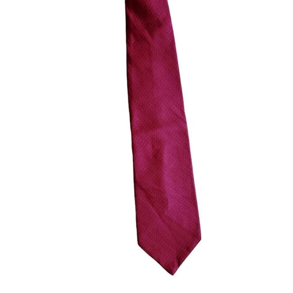 WEMBLEY Vintage Maroon Deep Red Textured Retro Men's Formal Neck Tie - Picture 1 of 10